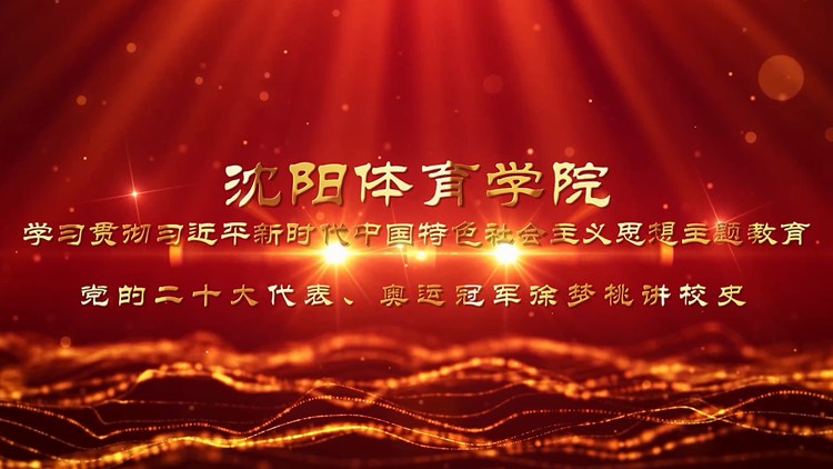 沈阳体育学院学习贯彻习近平新时代中国特色社会主义思想主题教育 党的二十大代表、奥运冠军徐梦桃讲校史